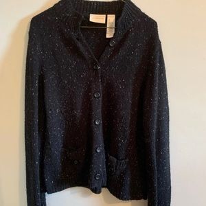 Chunky Black Knit Cardigan